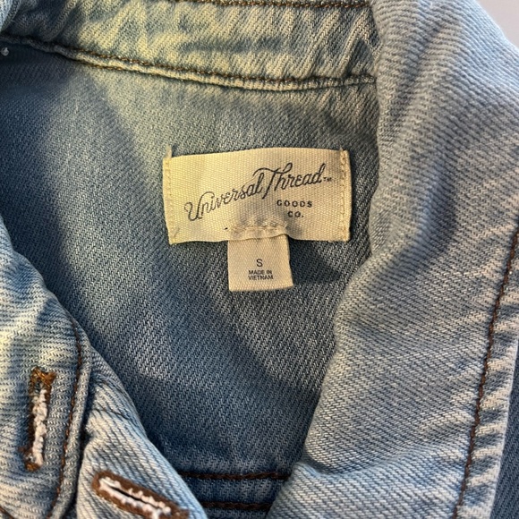 universal thread short sleeve denim shirt dress - Picture 4 of 5